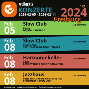 Konzertliste von wo-rockts.de für Freiburg im Breisgau