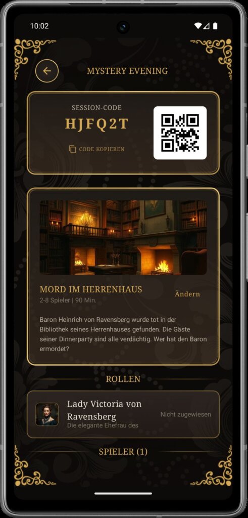 Mystery Evening Bibliothek - Spiel Lobby