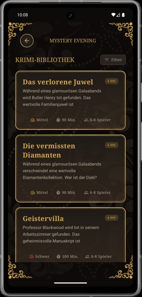 Mystery Evening Bibliothek
